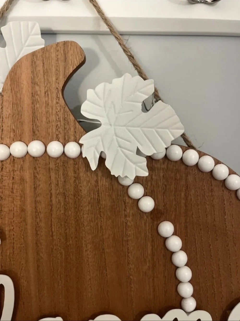 Fall Wood Pumpkin Welcome Door Sign